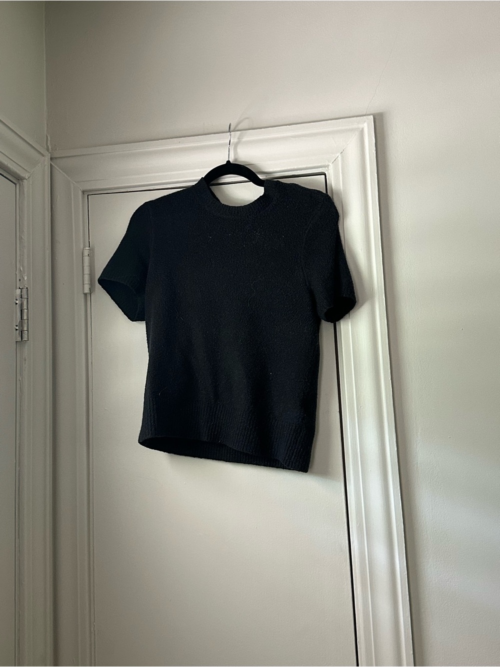Abercrombie & Fitch Classic Black Short-Sleeve Knit Sweater Top